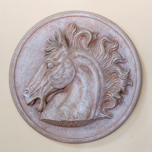 Scultura in ceramica - Cavallo - cestenoli srl - fatta a mano / Made in Italy / a muro