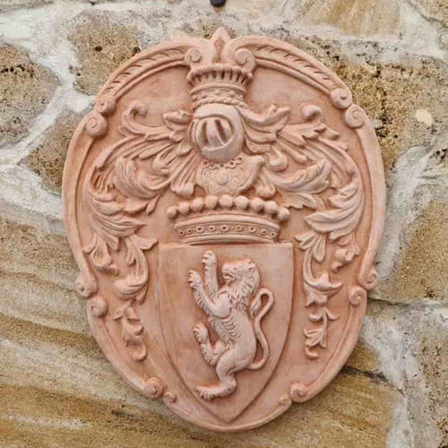Scultura in terracotta - Leone  - cestenoli srl - da esterno / fatta a mano / Made in Italy