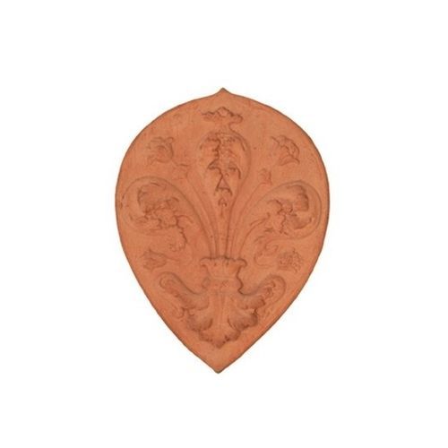 Scultura in terracotta - Goccia Giglio - cestenoli srl - da esterno / Made in Italy / a muro