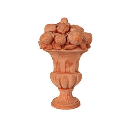 Scultura in terracotta - Vaso a Calice con Frutta - cestenoli srl - da esterno / fatta a mano / Made in Italy
