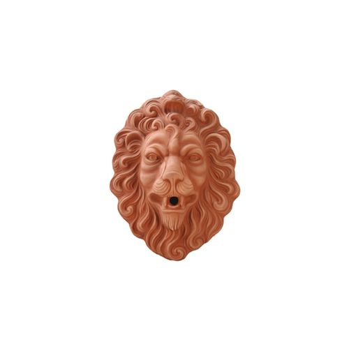 Scultura in terracotta - Testa di Leone - cestenoli srl - da esterno / fatta a mano / Made in Italy