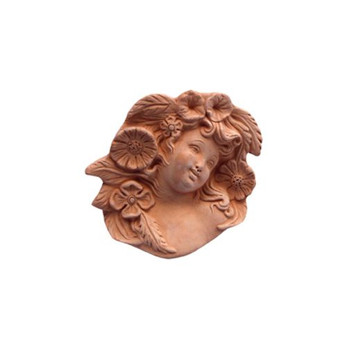 Scultura in terracotta - Maschera Primavera - cestenoli srl - da esterno / fatta a mano / Made in Italy