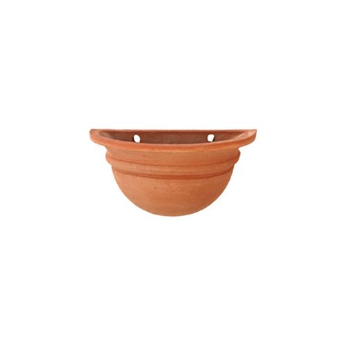 Fioriera in terracotta - Tasca Liscia - cestenoli srl - curva / fatta a mano / sospesa