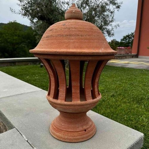 Lanterna classica - a strisce - cestenoli srl - in terracotta / tonda / da giardino