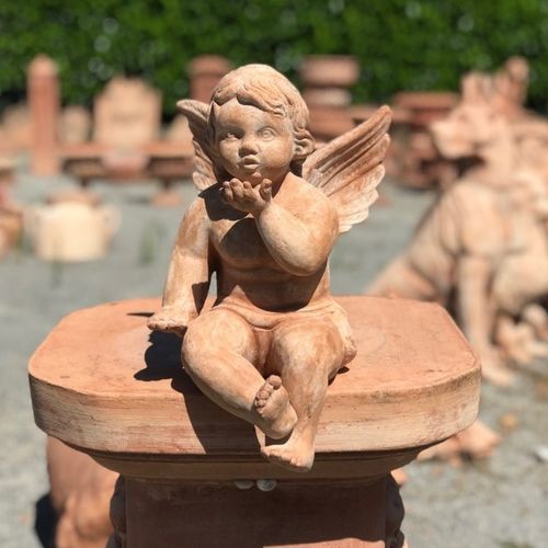 Scultura in terracotta - Angelo Tirabaci - cestenoli srl - da esterno / fatta a mano / da giardino