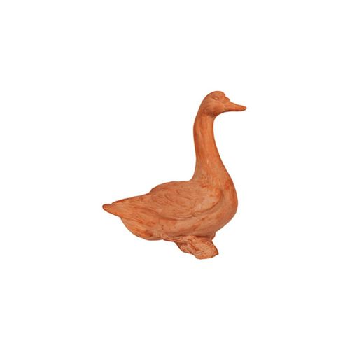 Scultura in terracotta - Papera con Collo Alto - cestenoli srl - da esterno / fatta a mano / da giardino