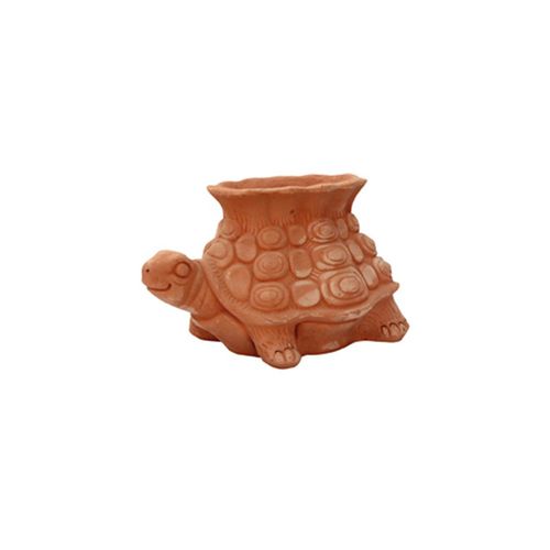Vaso da giardino in terracotta - Tartaruga Aperta - cestenoli srl - da appoggio / rotondo / altre forme