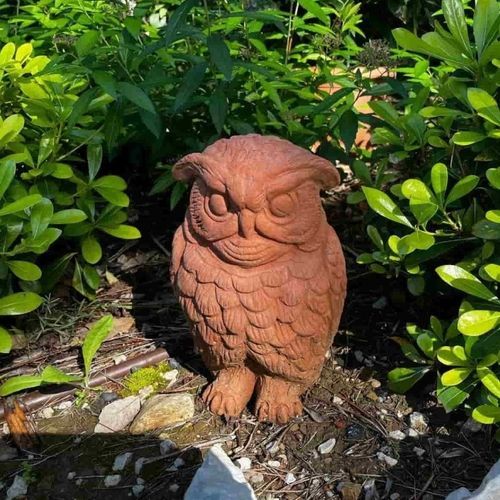 Scultura in terracotta - Gufo  - cestenoli srl - da esterno / fatta a mano / da giardino