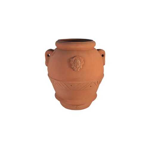 Vaso da giardino in terracotta - Giglio d'Impruneta - cestenoli srl - rotondo / per uso residenziale