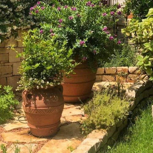 Vaso da giardino in terracotta - M004 - cestenoli srl - rotondo / per uso residenziale