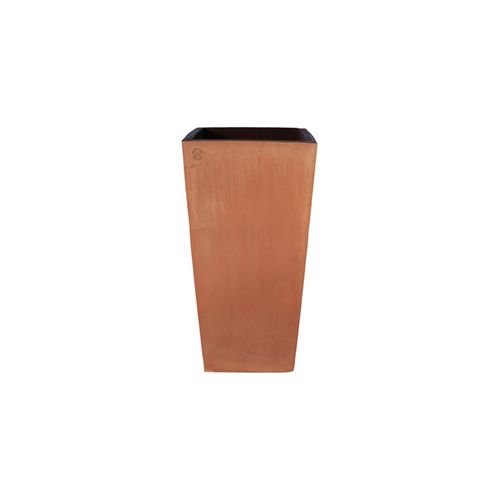 Vaso da giardino in terracotta - Liscio Impruneta - cestenoli srl - quadrato / per uso residenziale
