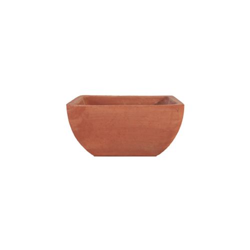 Fioriera in terracotta - Ciotola  - cestenoli srl - quadrata / fatta a mano / contemporanea