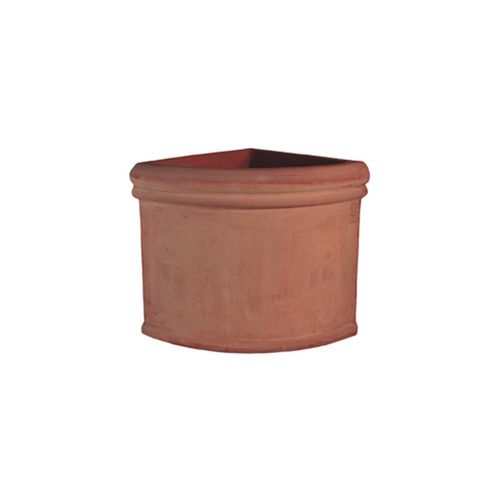 Vaso da giardino in terracotta - Basso Liscio Impruneta - cestenoli srl - angolare / per uso residenziale