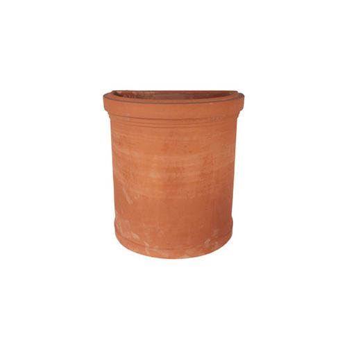 Vaso da giardino in terracotta - Liscio Impruneta - cestenoli srl - semitondo / per uso residenziale