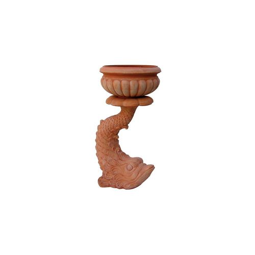 Portavaso in terracotta - Pesce  - cestenoli srl