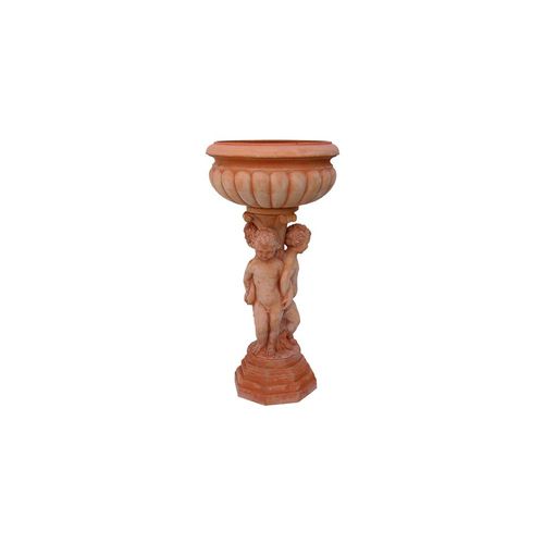 Portavaso in terracotta - Putti - cestenoli srl