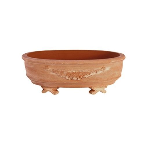 Fioriera in terracotta - Bonsai  - cestenoli srl - ovale / fatta a mano / classica
