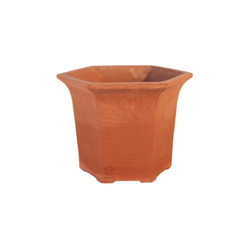 Vaso da giardino in terracotta - R039 - cestenoli srl - da appoggio / esagonale / per uso residenziale