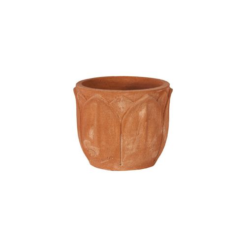 Vaso da giardino in terracotta - Fiore di Loto - cestenoli srl - da appoggio / rotondo / per uso residenziale