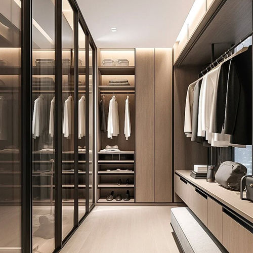 Cabina armadio modulare - DFD-WI-05 - Dief Flooring - contemporanea / in legno / in vetro