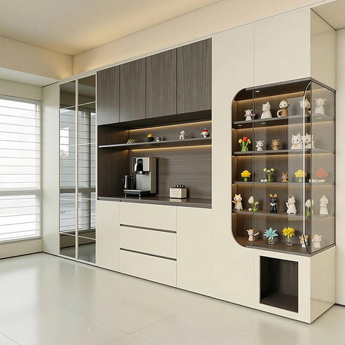 Credenza contemporanea - DFD-SI-01 - Dief Flooring - in legno / in vetro / con ripiano
