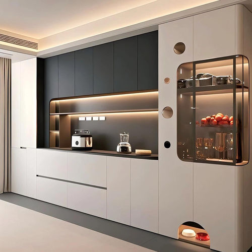 Credenza contemporanea - DFD-SI-02 - Dief Flooring - in legno / in vetro / con ripiano