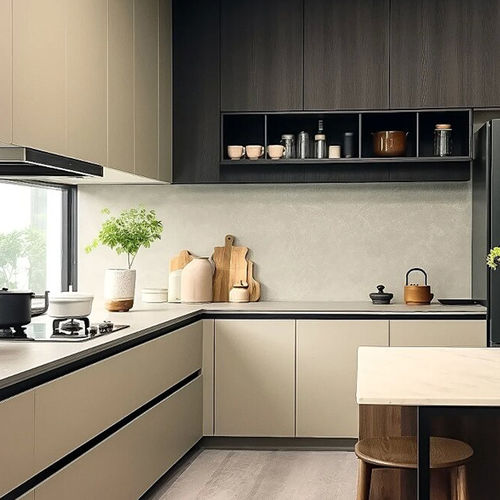 Cucina contemporanea - DFD-KC-03 - Dief Flooring - in legno / in pietra / a L