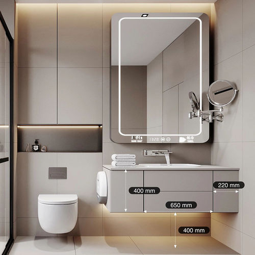 Mobile lavabo a muro - DFD-BV-06 - Dief Flooring - in legno / in marmo / contemporaneo