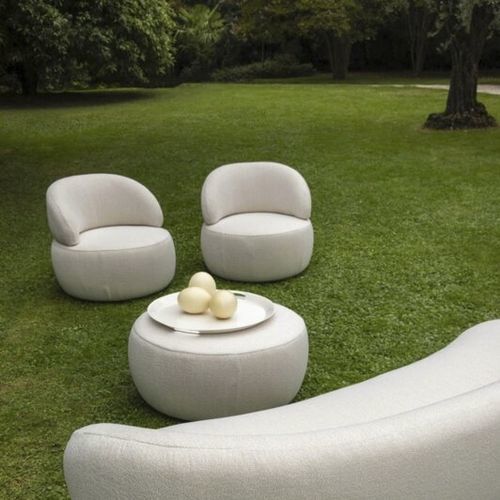 Poltrona contemporanea - Doku - WOW ITALY - in tessuto / rotonda / con rivestimento rimovibile