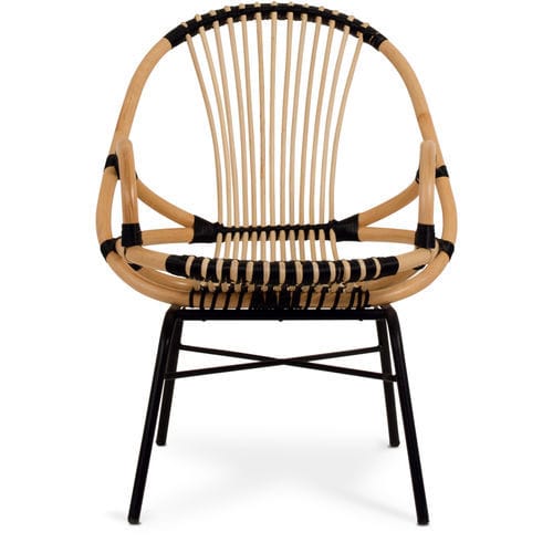 Poltrona contemporanea - 114022-NAT - BAMBO BLAU - in rattan / in rattan / impilabile
