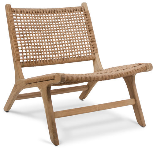 Chauffeuse contemporanea - 116008 - BAMBO BLAU - in fibra sintetica / in teak / impermeabile