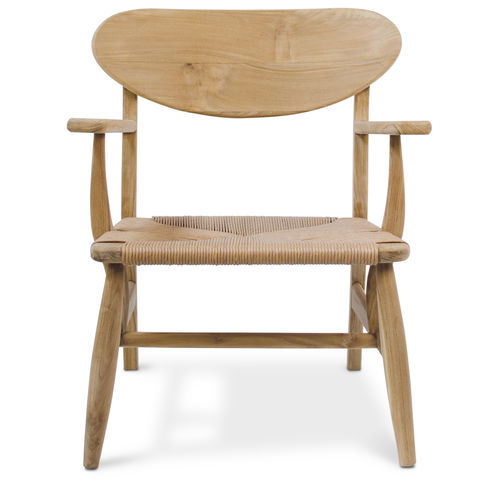 Chauffeuse contemporanea - 116010 - BAMBO BLAU - in fibra sintetica / in teak / impermeabile