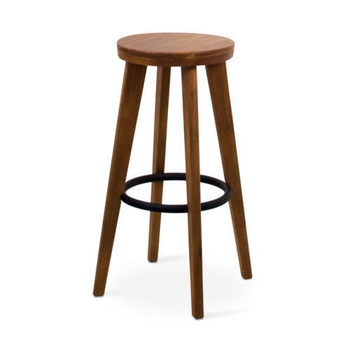 Sgabello da bar contemporaneo - 940015-NAT - BAMBO BLAU - in olmo / con supporto in olmo / con 4 gambe
