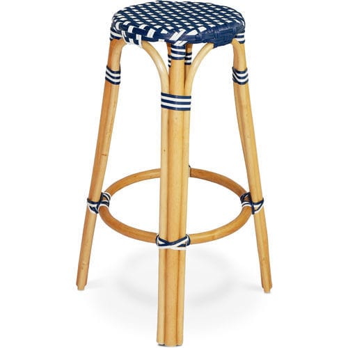 Sgabello da bar contemporaneo - 114018 - BAMBO BLAU - in fibra sintetica / con supporto in rattan / con 4 gambe