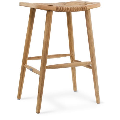 Sgabello da bar contemporaneo - 116011 - BAMBO BLAU - in fibra sintetica / con supporto in teak / con 4 gambe