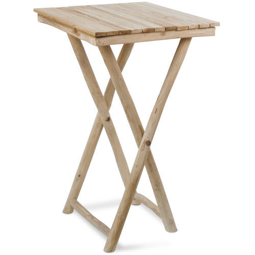 Tavolo alto contemporaneo - 933031 - BAMBO BLAU - in teak / con supporto in teak / quadrato