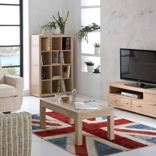 Tavolino basso contemporaneo - 931037/110-PAT - BAMBO BLAU - in legno / con supporto in legno / rettangolare