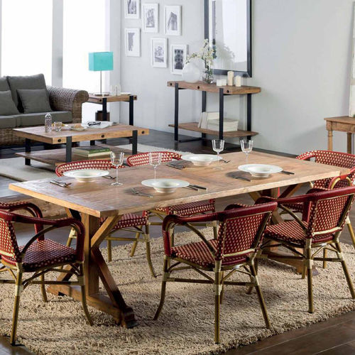 Tavolo da pranzo contemporaneo - 941005-NAT - BAMBO BLAU - in legno / con supporto in legno / rettangolare