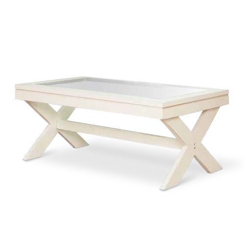 Tavolino basso contemporaneo - 930105/110-IVO - BAMBO BLAU - in vetro / in legno / con supporto in legno