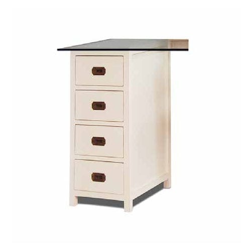 Cassettiera per ufficio in legno - 930120-IVO - BAMBO BLAU - in vetro / 4 cassetti