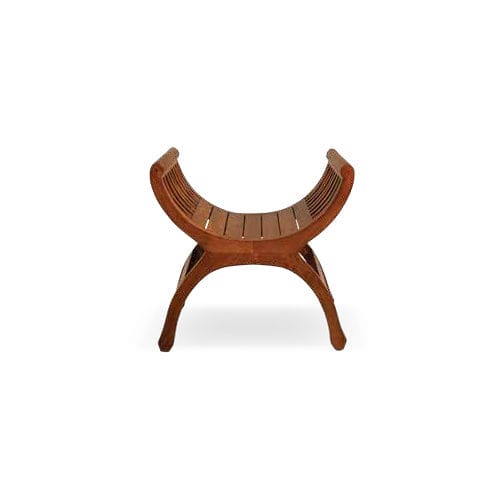 Sgabello classico - 930221-BAS - BAMBO BLAU - in legno / con supporto in legno / doppio