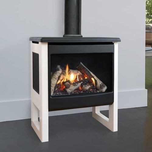 Stufa a gas - Madrona - Valor Fireplaces - con piedi / contemporanea / in ghisa