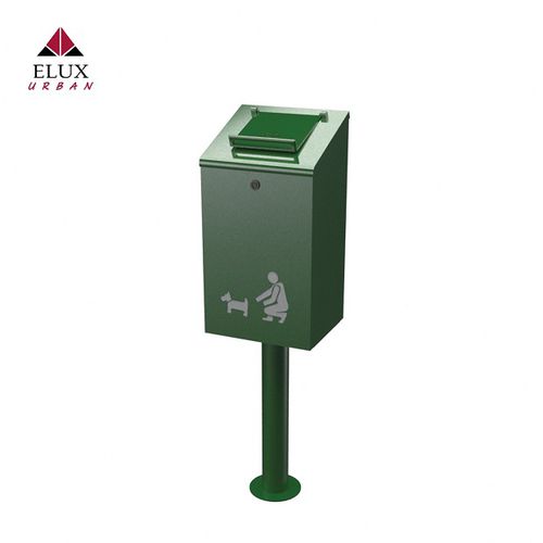 Portarifiuti canino - DOG 696 - Elux srl - da terra / con fissaggio a terra / in acciaio galvanizzato