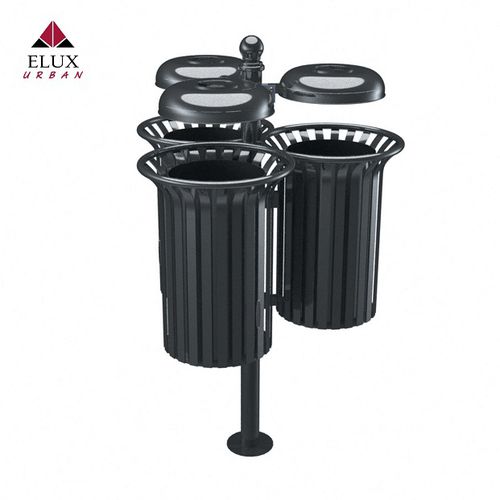 Portarifiuti pubblico - GIGLIO 691 - Elux srl - per raccolta differenziata / con fissaggio a terra / da terra