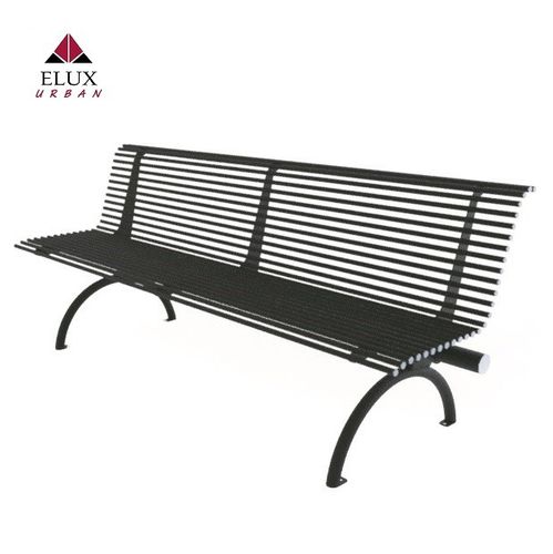 Panca per spazi pubblici contemporanea - Allegra 761 - Elux srl - in lamiera d'acciaio / in acciaio galvanizzato / in acciaio inossidabile