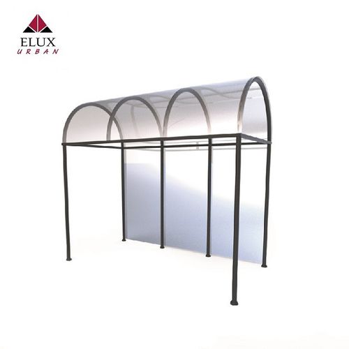 Pensilina per fermata d'autobus in acciaio con rivestimento a polvere - Genova 474 - Elux srl - tetto in policarbonato / tetto in Plexiglas®