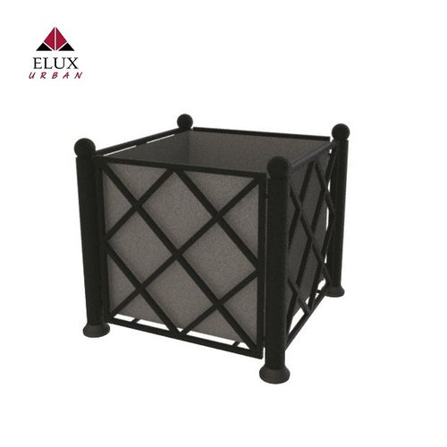 Grande fioriera in acciaio galvanizzato - DIANTHA 100 - Elux srl - quadrata / su misura / resiste alle intemperie