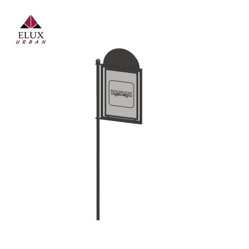 Cartello segnaletico turistico - BUS 150 - Elux srl - da esterno / fisso / in acciaio con rivestimento a polvere