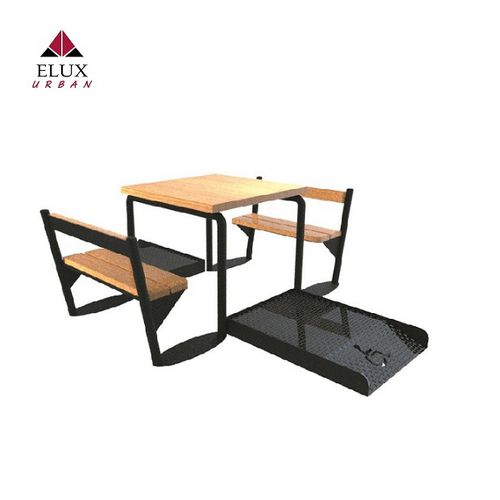 Tavolo da picnic per disabili - Tavolo disabili 455H - Elux srl - contemporaneo / in pino / in iroko