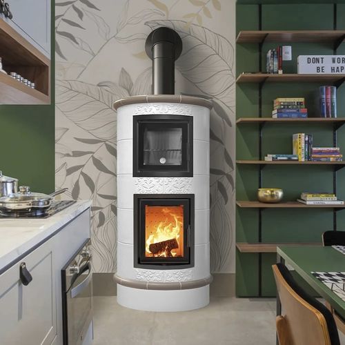 Stufa a legna - GOURMET - Cerampiù Srl - elettrica / 8 kW / multicombustibile